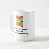 旅行: 'home'はWi-Fiコネクタの任意の場所 コーヒーマグカップ (正面左)