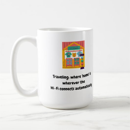 旅行: 'home'はWi-Fiコネクタの任意の場所 コーヒーマグカップ (左)