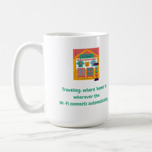 旅行: 'home'はWi-Fiコネクタの任意の場所 コーヒーマグカップ (左)