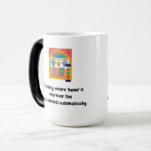 旅行: 'home'はWi-Fiコネクタの任意の場所 モーフィングマグカップ (正面左)