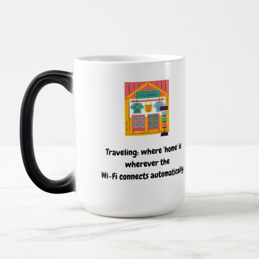旅行: 'home'はWi-Fiコネクタの任意の場所 モーフィングマグカップ (左)