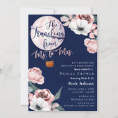 旅行:MsからMrs.ブライダルシャワーピンクブルー 招待状 (正面)