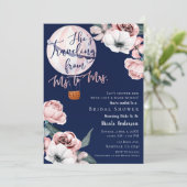 旅行:MsからMrs.ブライダルシャワーピンクブルー 招待状 (スタンド正面)