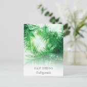 *~*旅行AP25をパーソナライズ熱帯パームフロント ポストカード (スタンド正面)