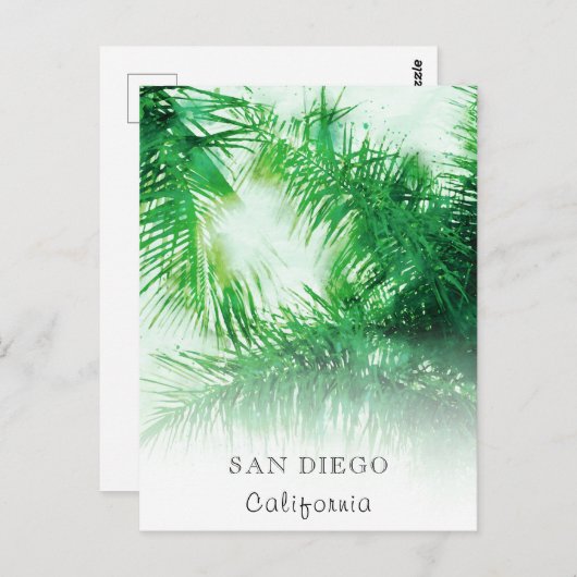 *~*旅行AP25をパーソナライズ熱帯パームフロント ポストカード (正面/裏面)