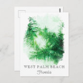 *~*旅行AP25個人用熱帯パームツリー ポストカード (正面/裏面)