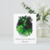 *~*旅行AP25個人用熱帯パームリーフ ポストカード (スタンド正面)