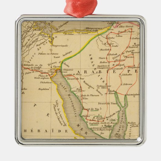 旅行desの古代イスラエル人のdepuisのleurの出撃のd'Egypte メタルオーナメント (正面)