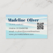 旅行QR海ビーチシーアクアブルービジネス 名刺 (裏面)