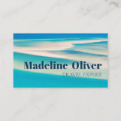 旅行QR海ビーチシーアクアブルービジネス 名刺 (正面)