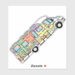 旅行RVモータホーム世界地図 シール