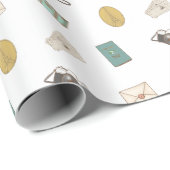 旅行World Passportカメラチケット荷物 ラッピングペーパー (ロールコーナー)