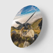 旅 ラウンド壁時計 (傾斜)