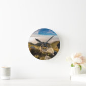 旅 ラウンド壁時計 (ホーム)