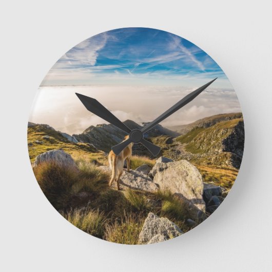 旅 ラウンド壁時計 (正面)