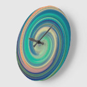 旋モダン回抽象芸術アート#32 ラージ壁時計 (傾斜)