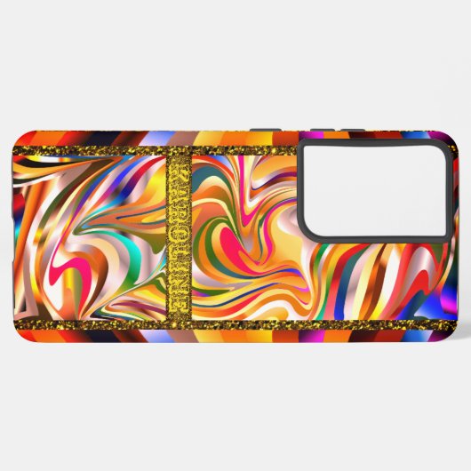 旋回おもしろいアートカラースタイリッシュ SAMSUNG GALAXYケース (裏面横)