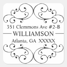 旋回お洒落差出人住所ラベルシール – 