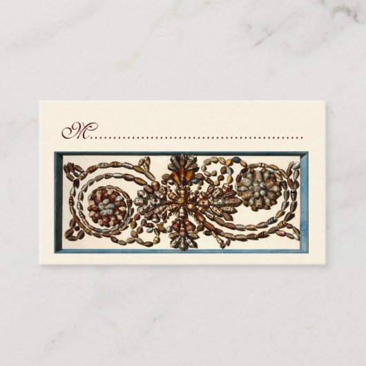 旋回するシェルのシーティングカード プレイスカード (正面)