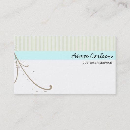 旋回とストライプテンプレート 名刺 (正面)