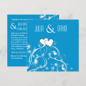 旋回とハートのモダン結婚式招待状 招待状 (正面/裏面)