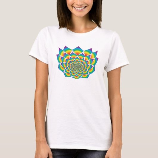 旋回の正方形-はす Tシャツ (正面)