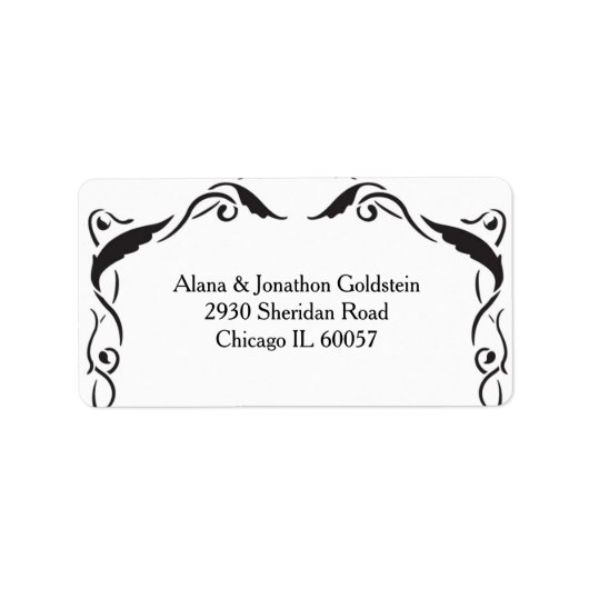 旋回アーチシンプルエレガント ラベル (正面)