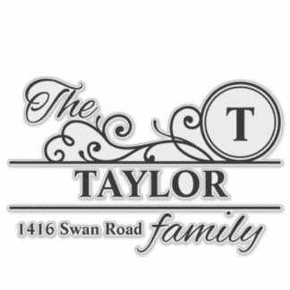 旋回イニシャルパーソナライズされたファミリーメールボックスのシール シール