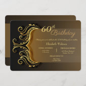 旋回エッジ誕生日招待状 招待状 (正面/裏面)