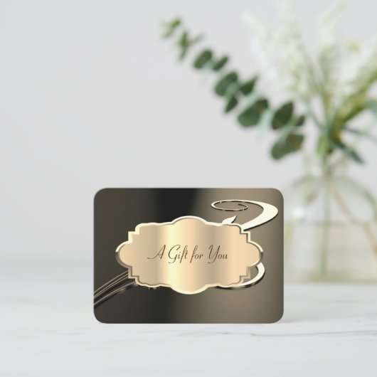 旋回エレガントモダン金ゴールド枠 割引カード (スタンド正面)