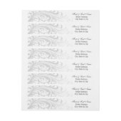 旋回エレガントラップのまわりに住所 シール – シルバー ラップアラウンド宛名ラベル (シート)