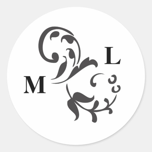 旋回エレガント封筒用シール ラウンドシール (正面)