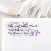 旋回エレガント戻りラベル – 紫 ラベル (インサイチュ)