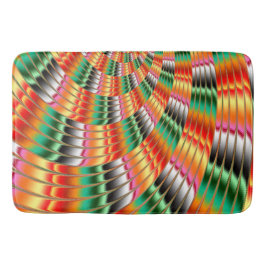 旋回カラフルフラクタルデザイン バスマット