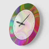 旋回カラフル抽象芸術。 ラージ壁時計 (傾斜)