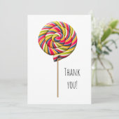旋回カラフル棒つきキャンデーフラットグリーティングカード カード (スタンド正面)