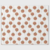 旋回カラフル棒つきキャンデー包装紙 ラッピングペーパー (フラット)