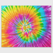 旋回カラフル絞り染めパターン抽象芸術背景 ラッピングペーパー (フラット)