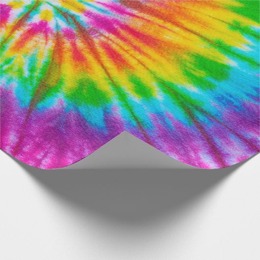 旋回カラフル絞り染めパターン抽象芸術背景 ラッピングペーパー (角)