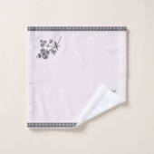 旋回スタイルフローラ&観賞用パターンの葉 バスタオルセット (ウォッシュタオル)