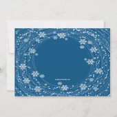 旋回スノモダンーフレークスホリデーパーティーブルー 招待状 (裏面)