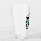 旋回ティール（緑がかった色）50と名前付き素晴らしい誕生日 タンブラーグラス (右)