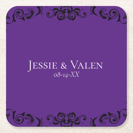 旋回テンプレート スクエアペーパーコースター (正面)