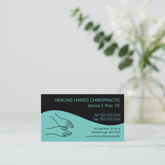 旋回ハモダンンズロゴカイロプラクター名刺 名刺 (スタンド正面)