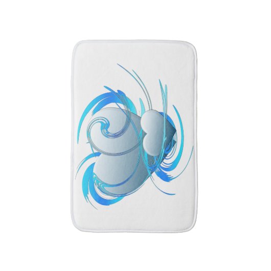 旋回ハート バスマット (正面縦)