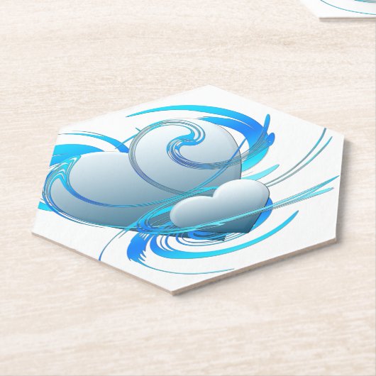 旋回ハート ペーパーコースター (アングル)