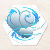 旋回ハート ペーパーコースター (正面)