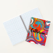 旋回パタカラフルーン名前をカスタムするパーソナライズされた ノートブック (内部)