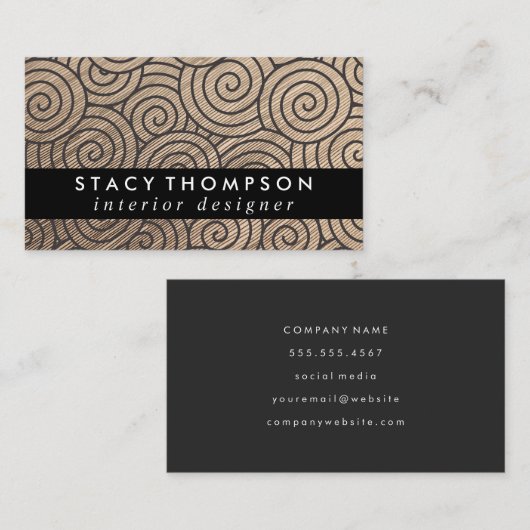 旋回パタモダンーンデザイン 名刺 (正面/裏面)