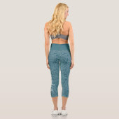 旋回パターモダンンのスクリプト名 – 深い青 カプリレギンス (裏面)